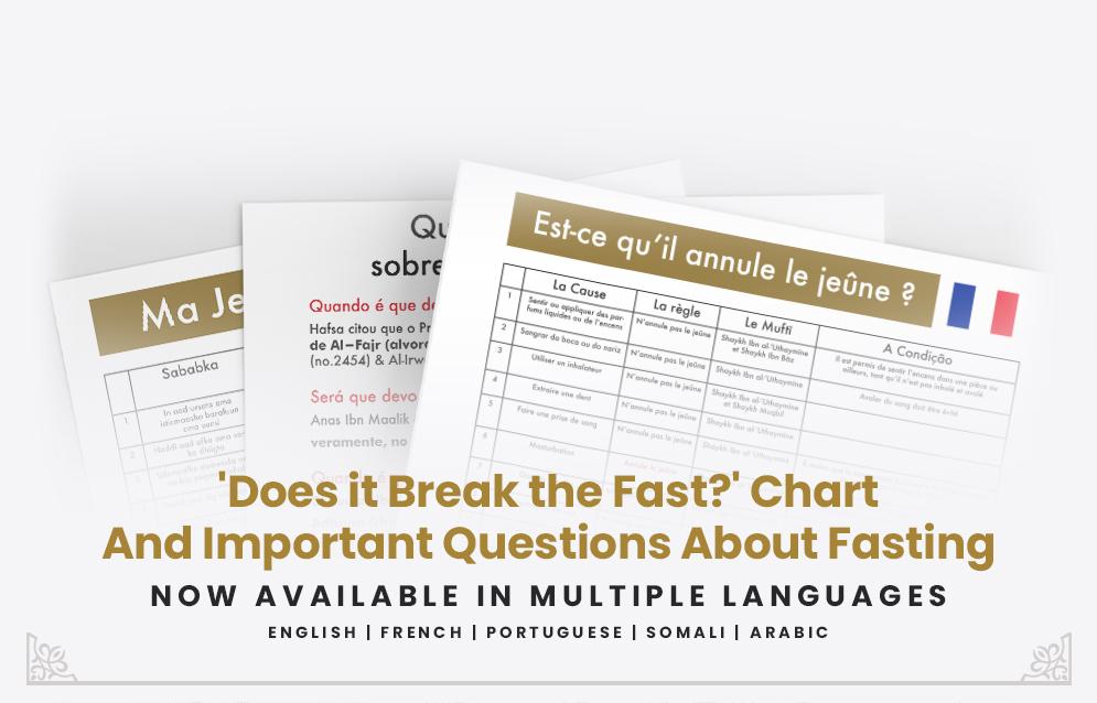 Does it Break the Fast? And Important Questions about Fasting - now in multiple languages