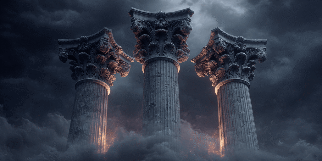 Roman Column Front do05tee_3_Roman_Corinthian_columns_rising_in_front_of_a_dark__5f4c0280 ...